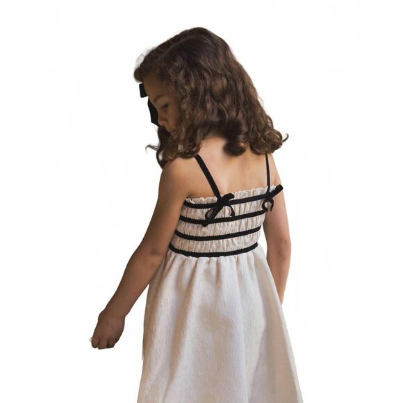 NEW NORALEE girl's annabelle dress in metallic ivory